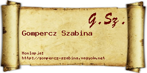 Gompercz Szabina névjegykártya